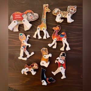 Vintage 1963 Fisher-Price Collectible Circus Figures - 9 Pcs.